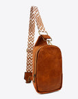 Adjustable Strap PU Leather Sling Bag