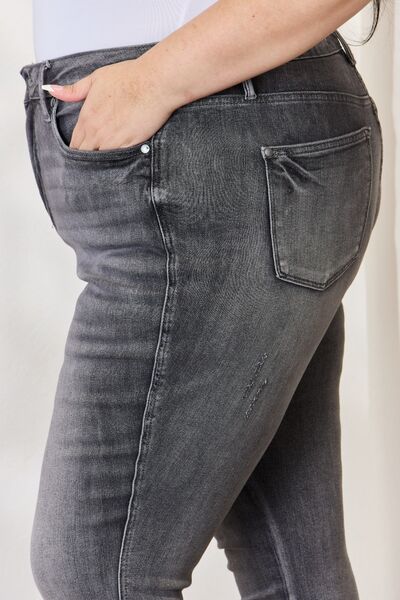 Judy Blue Full Size Distressed Tummy Control High Waist Skinny Jeans