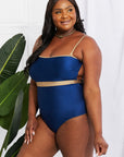 Marina West Swim Wave Break Contrast Trim One-Piece