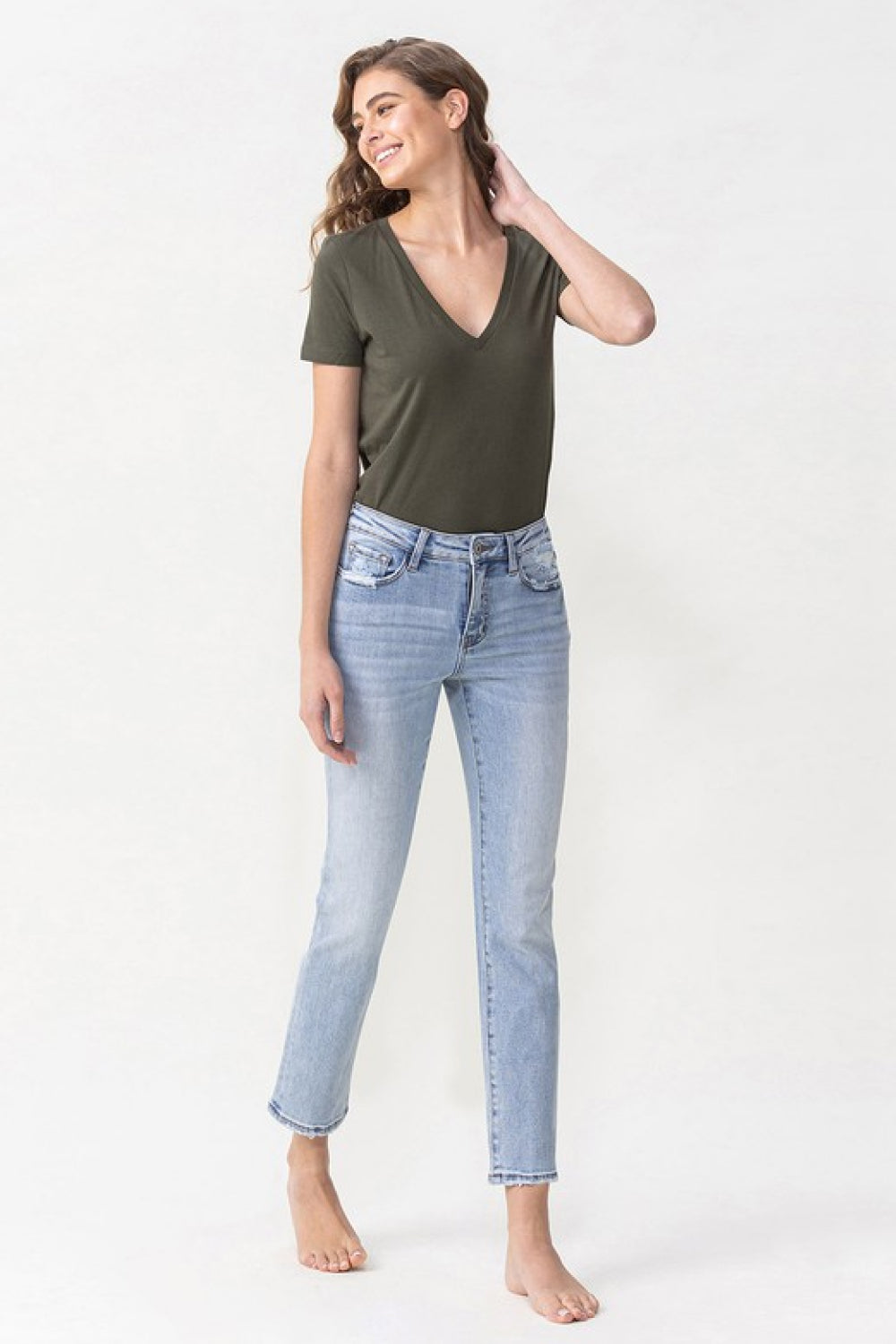 Lovervet Andrea Midrise Crop Straight Jeans - Online Only