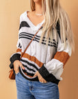 Cable Knit V-Neck Sweater - Online Only