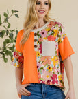 Celeste Full Size Floral Short Sleeve T-Shirt