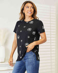 Double Take Dandelion Print Round Neck T-Shirt