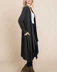 Culture Code Open Front Longline Cover Up with Pockets