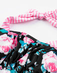 Mixed Print Tie-Back Two-Piece Swimsuit - Online Only