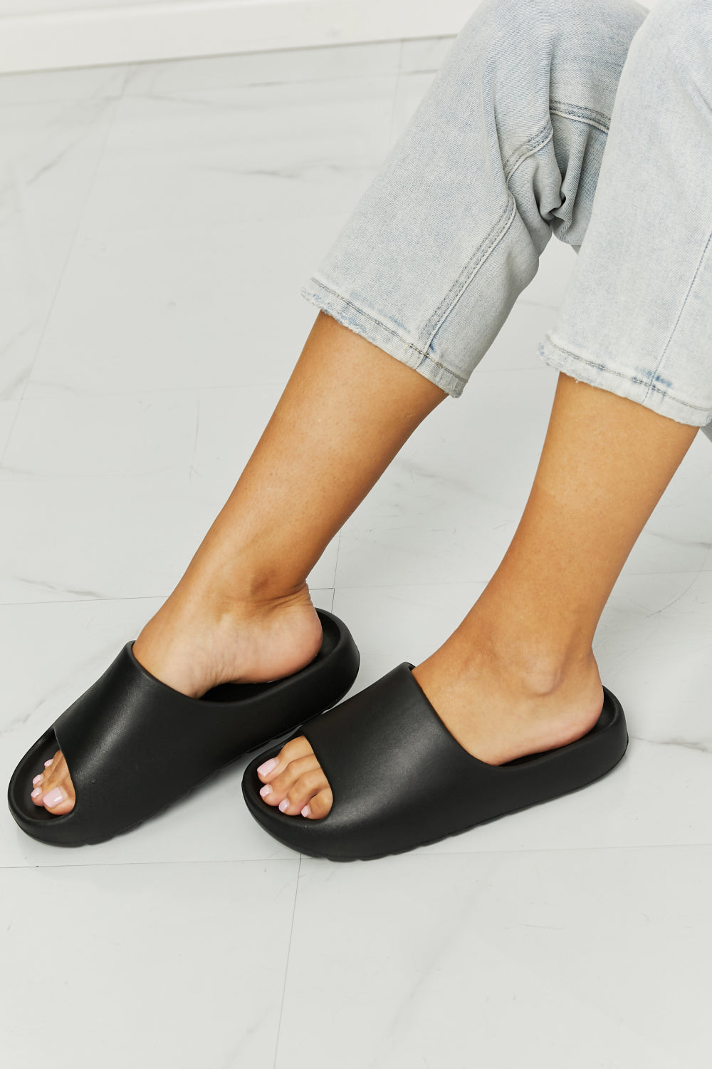 NOOK JOI In My Comfort Zone Slides in Black - Online Only