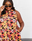 Yelete Floral Sleeveless Dress with Pockets - Online Only