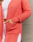Zenana Bright & Cozy Full Size Waffle Knit Cardigan - Online Only