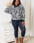 Heimish Full Size Zebra Print Sweater