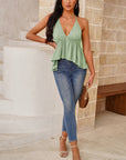 Ribbed Plunge Babydoll Cami - Online Only