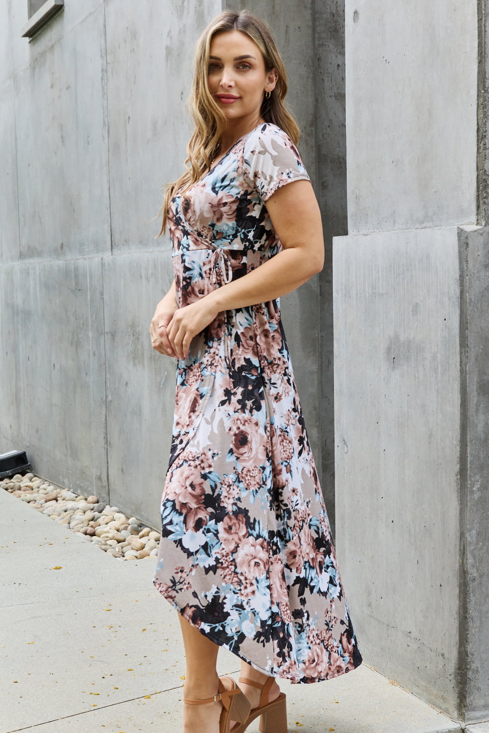 Heimish Give Me Roses Full Size Floral Maxi Wrap Dress - Online Only