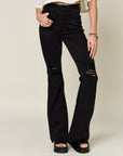 Judy Blue Full Size High Waist Distressed Flare Jeans