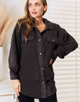 Heimish Cozy Girl Full Size Button Down Shacket