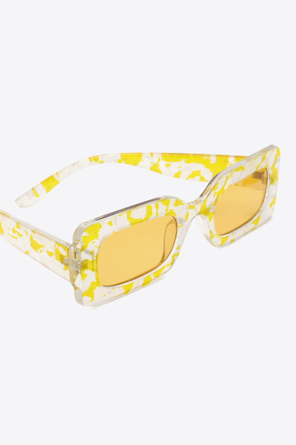 Tortoiseshell Rectangle Polycarbonate Sunglasses - Online Only