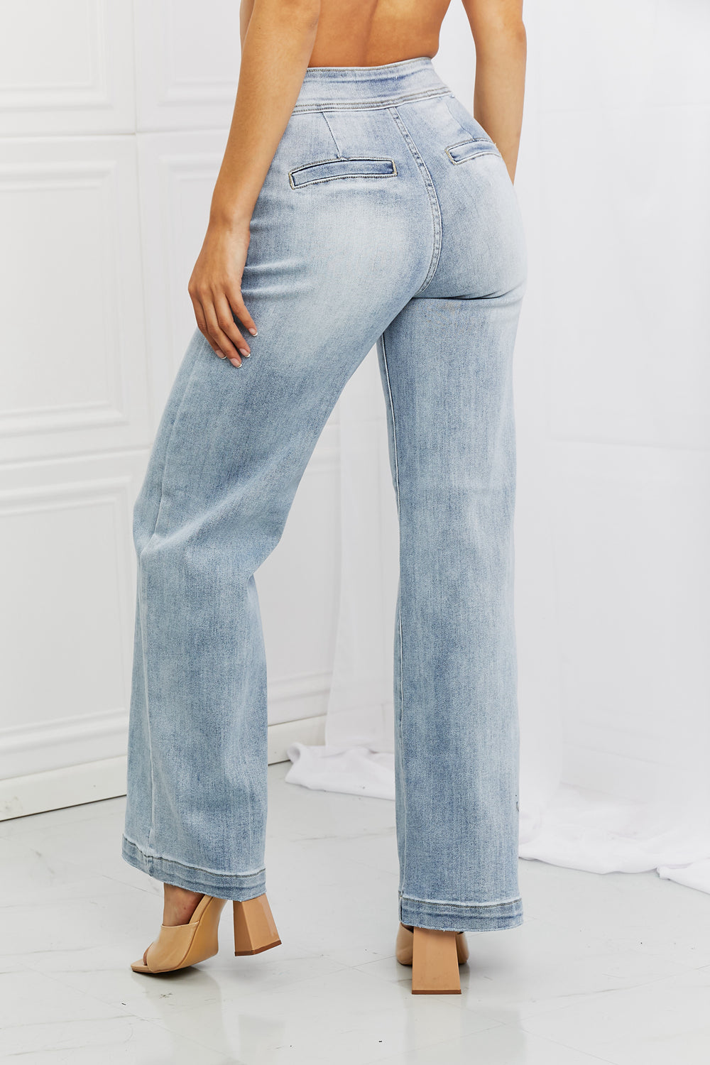 RISEN Luisa Wide Flare Jeans - Online Only