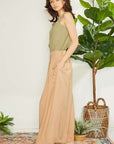 Mittoshop Wrap Pleating Detail Wide Leg Pants