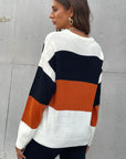 Longing For Fall Color Block Sweater - Online Only