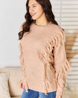 And The Why Tassel Detail Long Sleeve Sweater