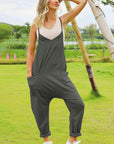 Double Take Full Size Sleeveless V-Neck Pocketed Jumpsuit