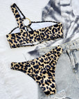 Leopard One-Shoulder Bikini Set - Online Only