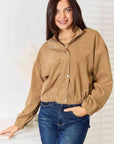 Double Take Long Sleeve Dropped Shoulder Jacket