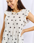 Heimish Shine Bright Butterfly Sleeve Star Print Top - Online Only