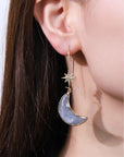 Resin Moon Drop Earrings - Online Only