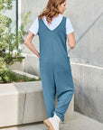 Double Take Full Size Sleeveless Straight Jumpsuit