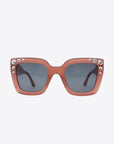 Inlaid Rhinestone Polycarbonate Sunglasses