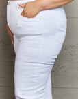 RISEN Raelene High Waist Wide Leg Jeans in White - Online Only