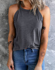 Curved Hem Grecian Tank Top - Online Only