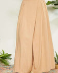 Mittoshop Wrap Pleating Detail Wide Leg Pants