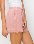 HYFVE Drawstring Frayed Shorts