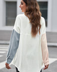 Textured Drop Shoulder Longline Shirt - Online Only