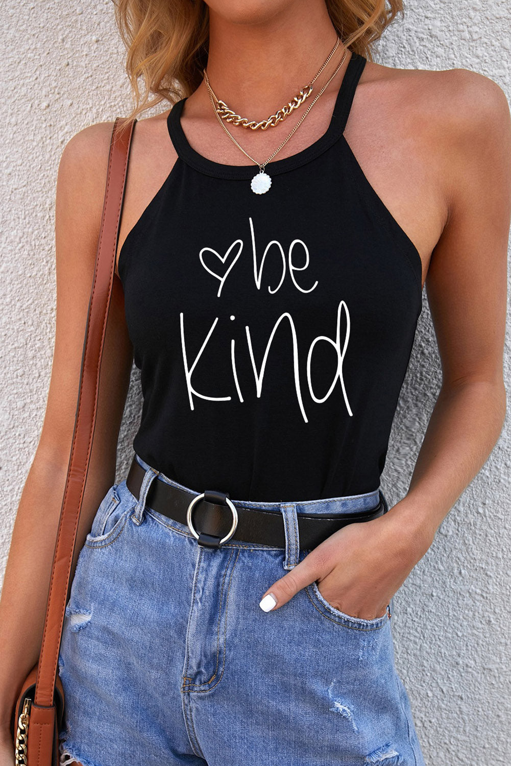 BE KIND Graphic Round Neck Tank - Online Only