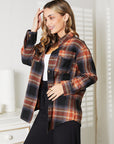 Double Take Plaid Dropped Shoulder Shirt