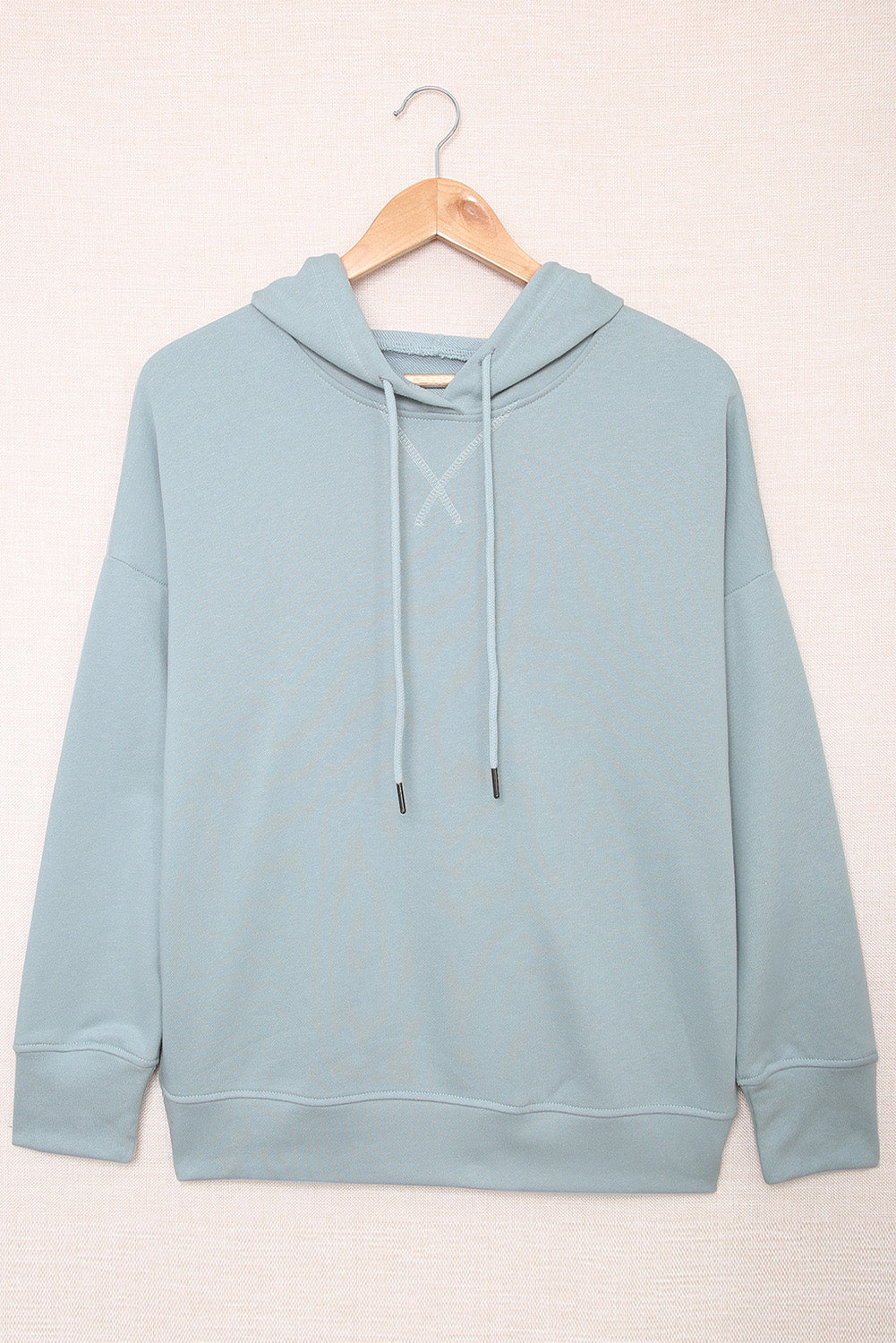 Drop Shoulder Hoodie with Slit - Online Only