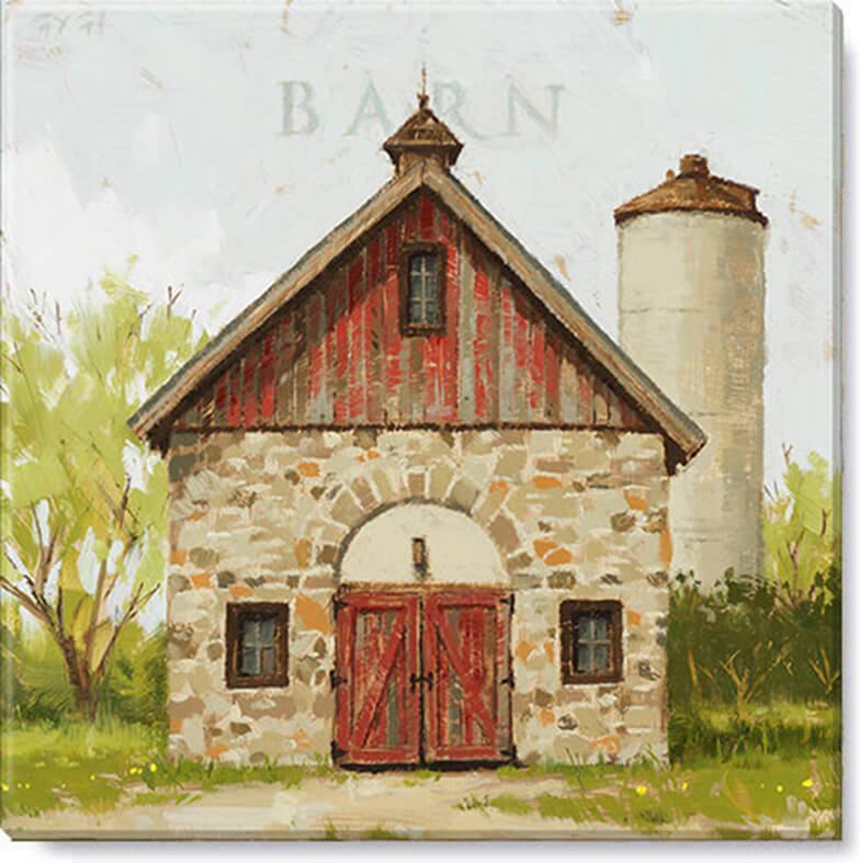 Darren Gygi Stone Barn Wall Art 36x36 - Online Only