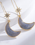 Resin Moon Drop Earrings - Online Only