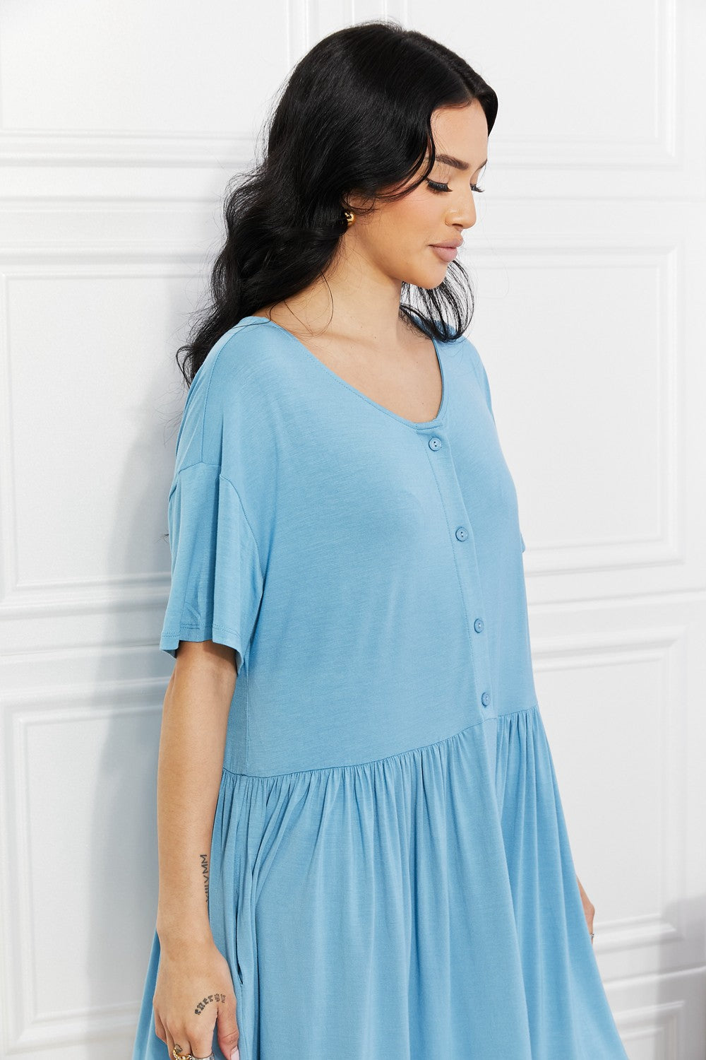 Yelete Oh Sweet Spring Button Up Flare Dress - Online Only