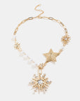 Synthetic Pearl Star Shape Alloy Necklace - Online Only