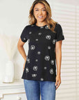 Double Take Dandelion Print Round Neck T-Shirt