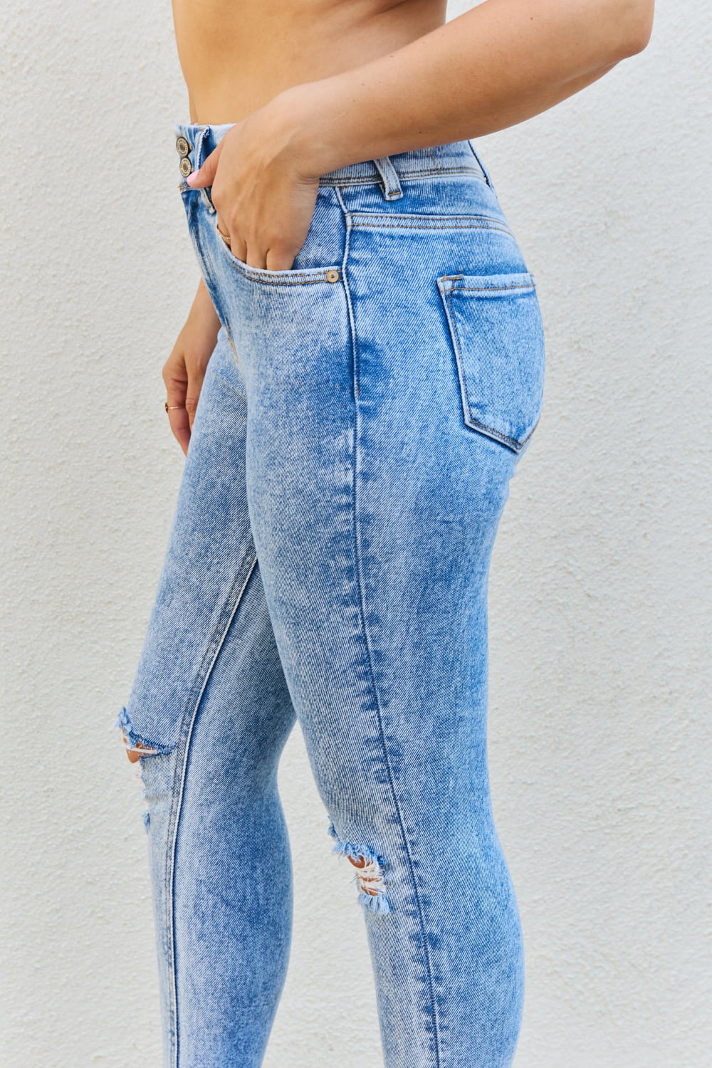 Kancan Emma High Rise Distressed Skinny Jeans - Online Only
