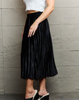 Ninexis Accordion Pleated Flowy Midi Skirt - Online Only