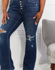 Kancan Reese Midrise Button Fly Flare Jeans - Online Only
