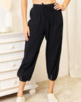 Double Take Decorative Button Cropped Pants