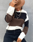 Longing For Fall Color Block Sweater - Online Only