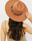Fame In The Wild Leopard Detail Fedora Hat - Online Only