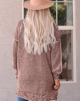 Heathered Open Front Longline Cardigan - Online Only