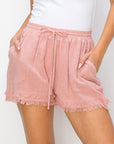 HYFVE Drawstring Frayed Shorts